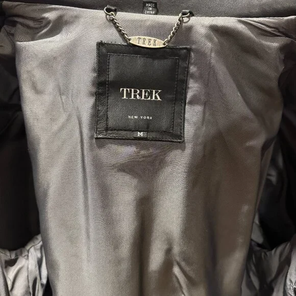 VINTAGE Y2K Leather Sports Jacket - Picture 2 of 9